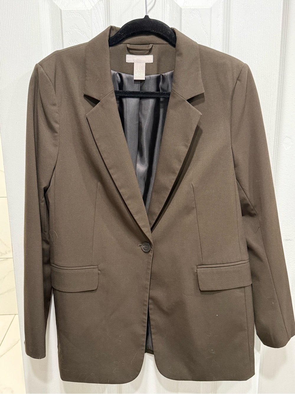 H&M Women's Dark Green Single-Button Blazer